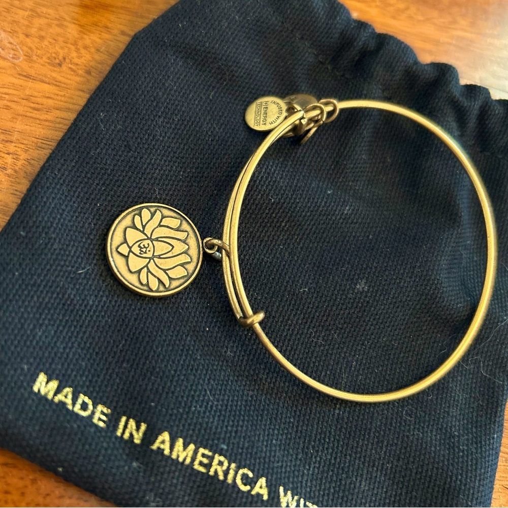 Vintage Alex and Ani Peace Petals Bracelet
